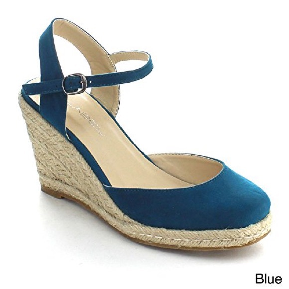 C Label Shoes - C.label rollin blue espadrille wedge sz. 5.5